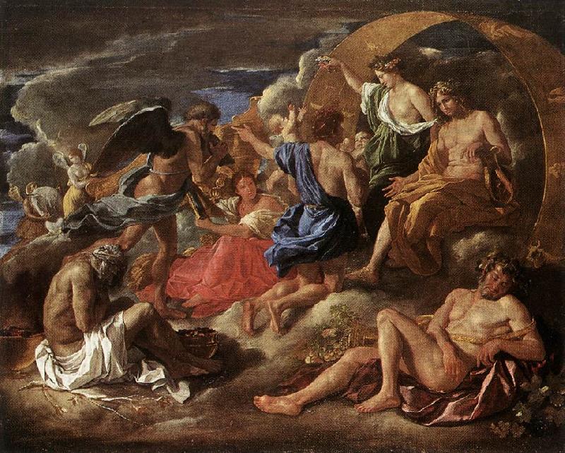 Nicolas Poussin Helios and Phaeton with Saturn and the Four Seasons oil painting image
